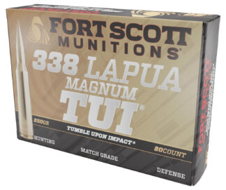 Fort Scott Munitions TUI .338 Lapua Magnum 250 gr 20 Rounds