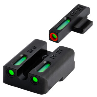 Truglo TG13XD2PC TFX Pro Tritium & Fiber-Optic Front/Rear Sight Set (Black) Green/Orange