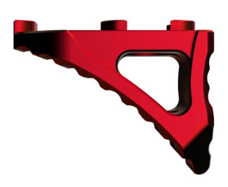 Rise Armament Micro Hand Stop, M-LOK, Red Aluminum, Skeletonized
