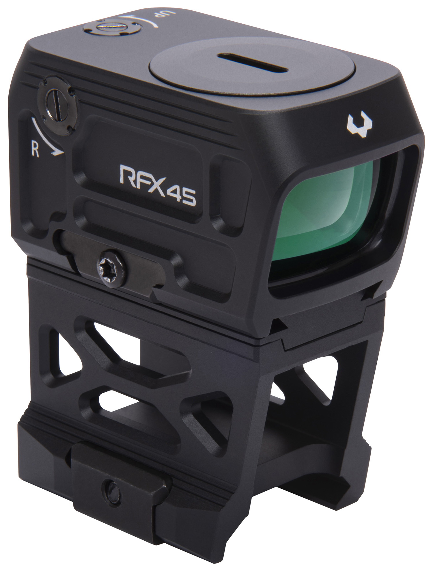 Viridian RFX 45 Pro Closed Emitter Reflex Sight 1x 24mm 5 MOA Green Dot, Glock MOS Mount