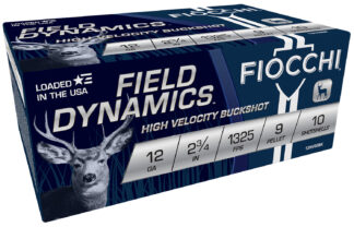 Fiocchi Field Dynamics 12 Gauge 00 Buck 2.75 in 9 Pellets, 10 Rounds/Box