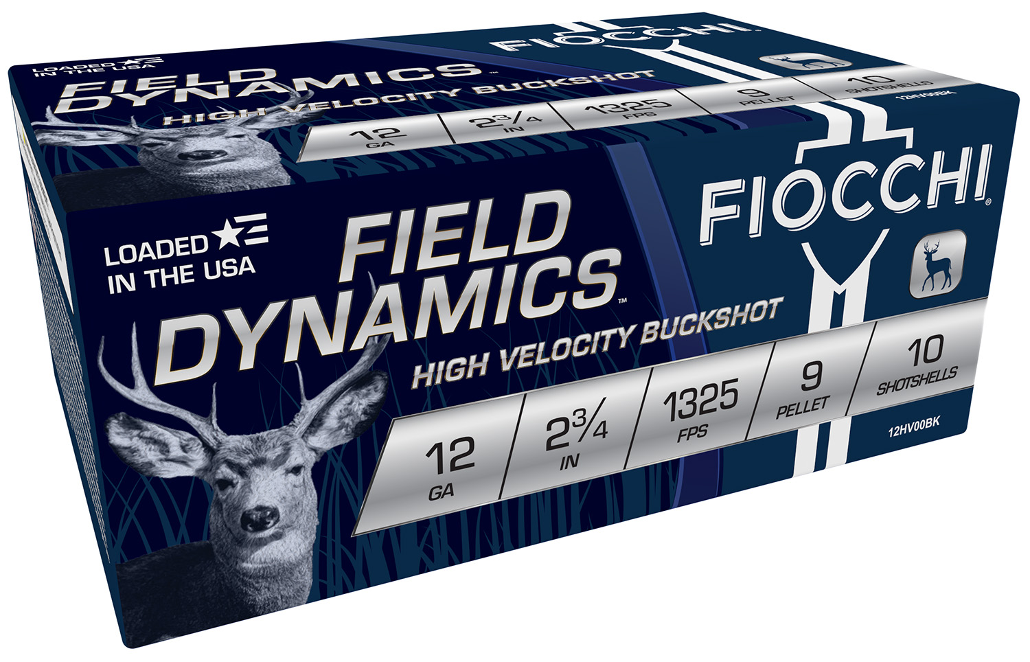 Fiocchi Field Dynamics 12 Gauge 00 Buck 2.75 in 9 Pellets, 10 Rounds/Box