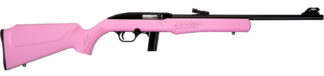Rossi RS22L1811P RS22  Full Size 22 LR 10+1 18" Matte Black Steel Barrel, Matte Black Grooved Aluminum Receiver, Pink Synthetic Fixed Stock