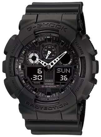 G-SHOCK GA1001A1 Tactical XL 52mm Black Watch with Stopwatch and Speedometer