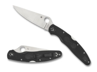 Spyderco C07PBK4 Police 4 Lightweight 4.39" Folding Plain Satin VG-10 SS Blade/Black Textured FRN Handle Includes Pocket Clip