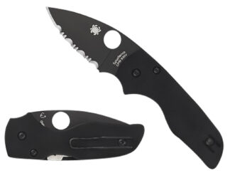 Spyderco Lil' Native C230GPBBK 2.42 in DLC CPM S30V Folding Knife, Black Textured G10