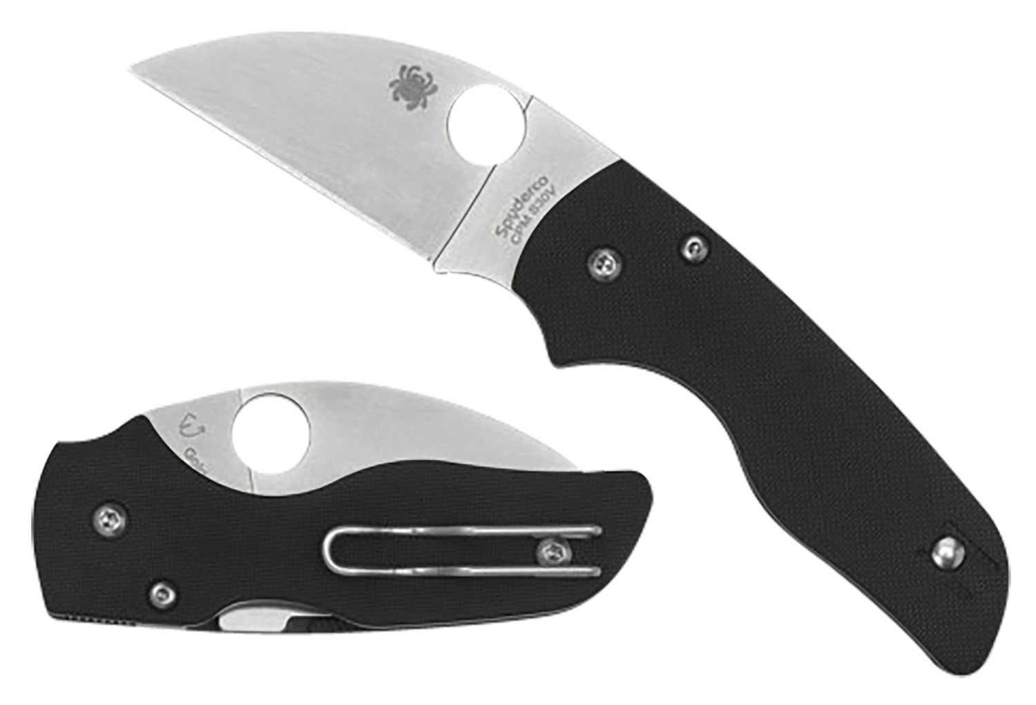 Spyderco Lil' Native C230GPWC Wharncliffe 2.44in CPM S30V Folding Knife, Black G10