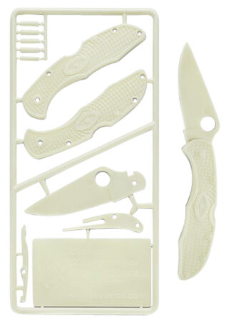 Spyderco PLKIT1 Delica 4 Plastic Kit For Children Ages 7+ Glow-In-The-Dark Plastic