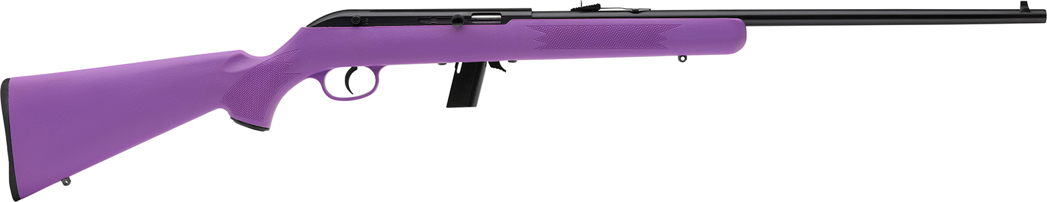 Savage Arms 40219 64 F Full Size 22 LR 10+1 21" Matte Black Carbon Steel Barrel, Matte Black Grooved Carbon Steel Receiver, Purple Fixed Synthetic Stock, Right Hand