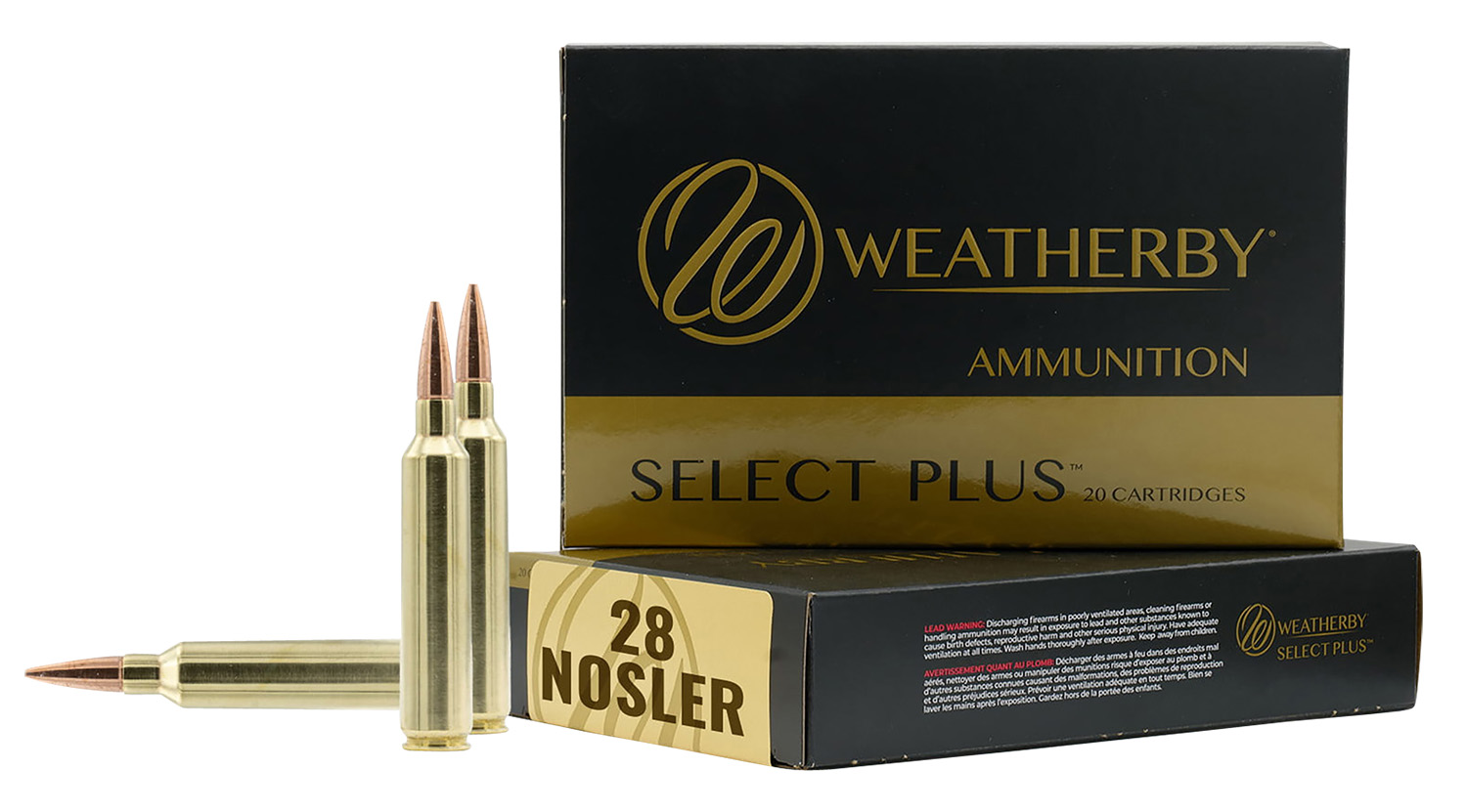 Weatherby Select Plus .28 Nosler 150 gr Swift Scirocco 20-Round Box
