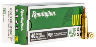 Remington UMC .22-250 Rem 50 Grain JHP 40 Rounds
