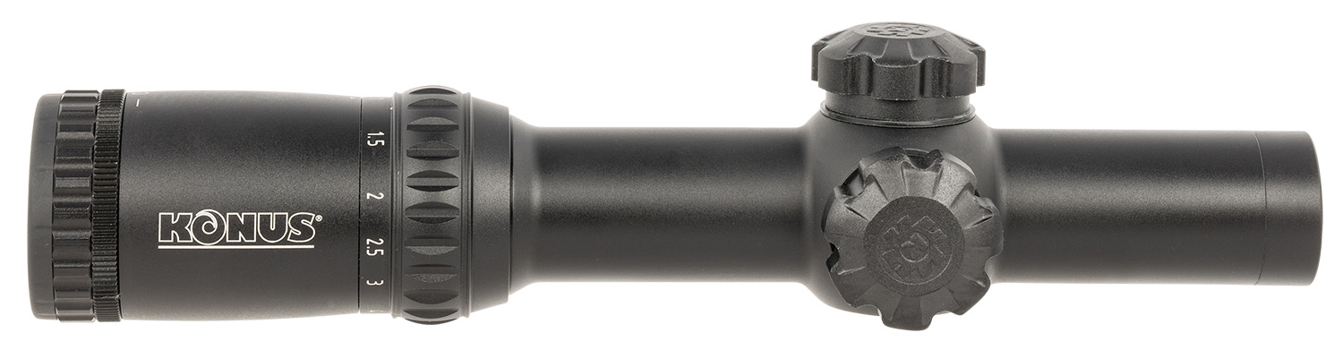 Konus KonusPro M-30 1-6x24mm Dual Illumination Circle Dot Reticle, Matte Black