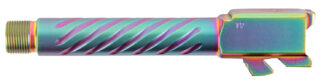 Ballistic Advantage Premium Series 9mm Glock 17 Gen 5 Threaded Pistol Barrel, Iridescent PVD
