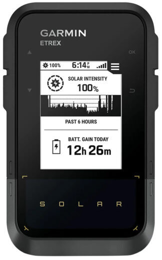 Garmin eTrex Solar GPS Handheld, 28MB, 2.20" Transflective Monochrome Display, Black