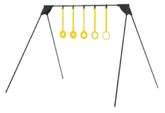 Caldwell Ring Challenge Rimfire KYL AR500 Steel Standing Target, 5 Rings, Black/Yellow