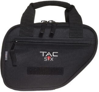 Tac Six Battalion Single Handgun Case 10 in Black Neoprene
