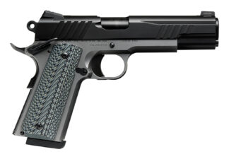 Savage Arms 67206 1911 Government 9mm Luger 10+1 5" Black Stainless Steel Barrel, Black Nitride Serrated Stainless Steel Slide, Stainless Steel Frame w/Beavertail, Black/Gray VZ Grip