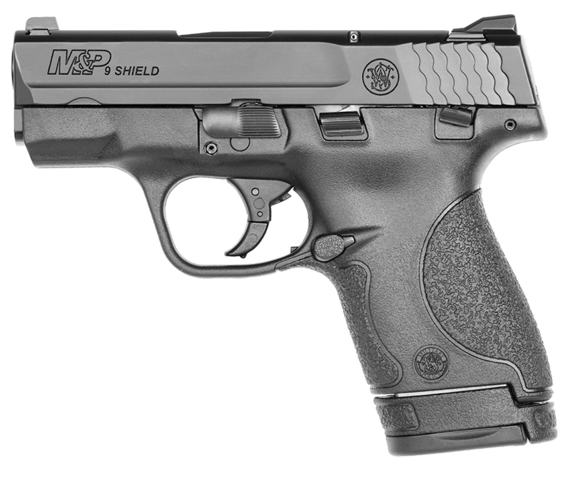 Smith & Wesson M&P Shield 9mm Striker-Fired Pistol 3.1 in Barrel, 8+1 Rounds, Black Stainless
