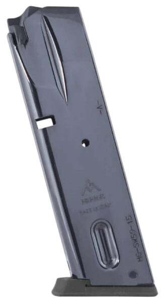 Mec-Gar S&W 5900 Series 15-Round 9mm Magazine, Nickel Finish