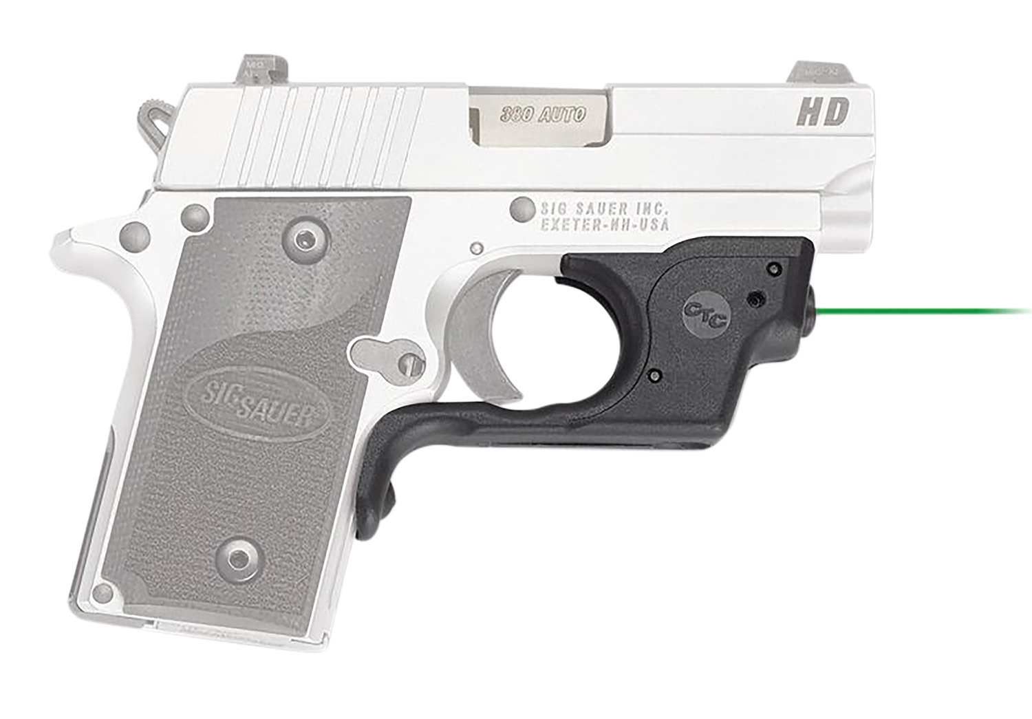 Crimson Trace LG-492G Laserguard Trigger Guard Green Laser for SIG P238/P938 (Black Polymer)
