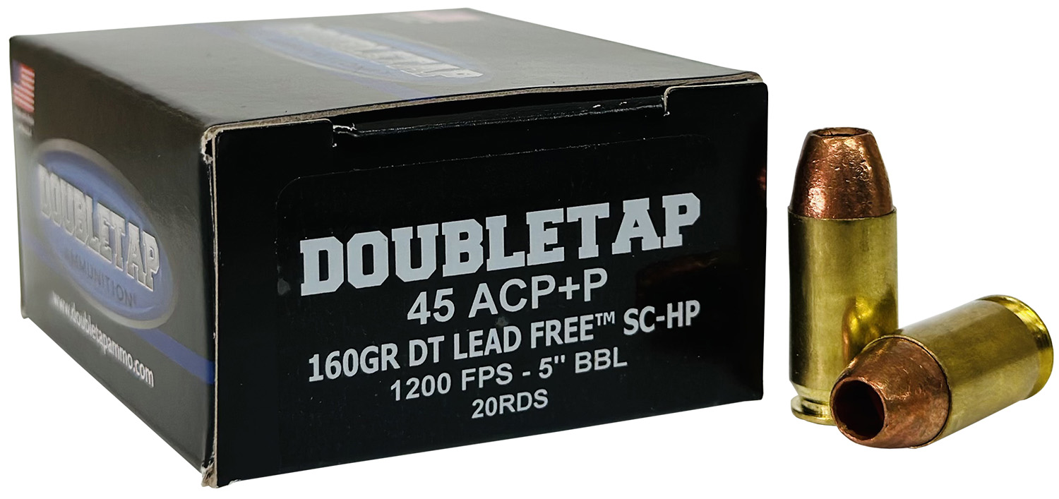 Double Tap Ammunition 45 ACP 160 gr Lead Free Hollow Point (20 Rounds)