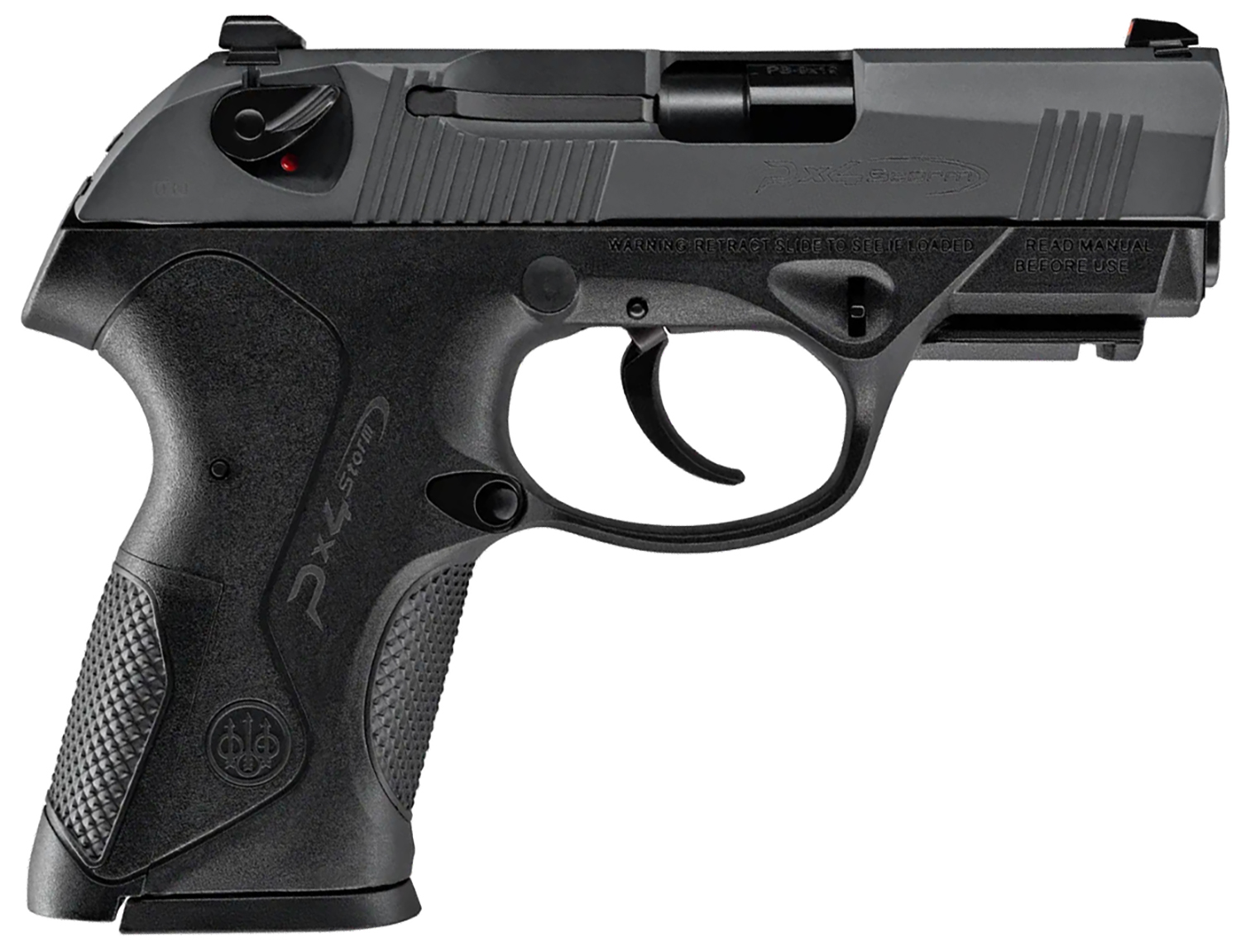 Beretta USA JXC9G15CC2 PX4 G Compact Carry9mm Luger 15+1 3.20" Black Inox Heavy Contour Rotating Barrel, Black Bruniton Serrated Steel Slide, Black Polymer Frame w/Picatinny Rail