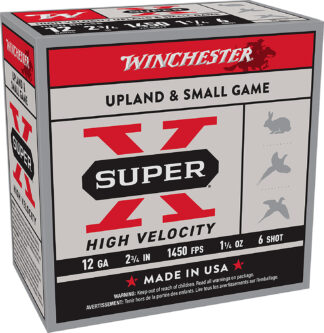 Winchester Super-X X12HV6 12 Gauge 2.75 in #6 Shot, 1-1/4 oz, High Velocity, 25 Rounds