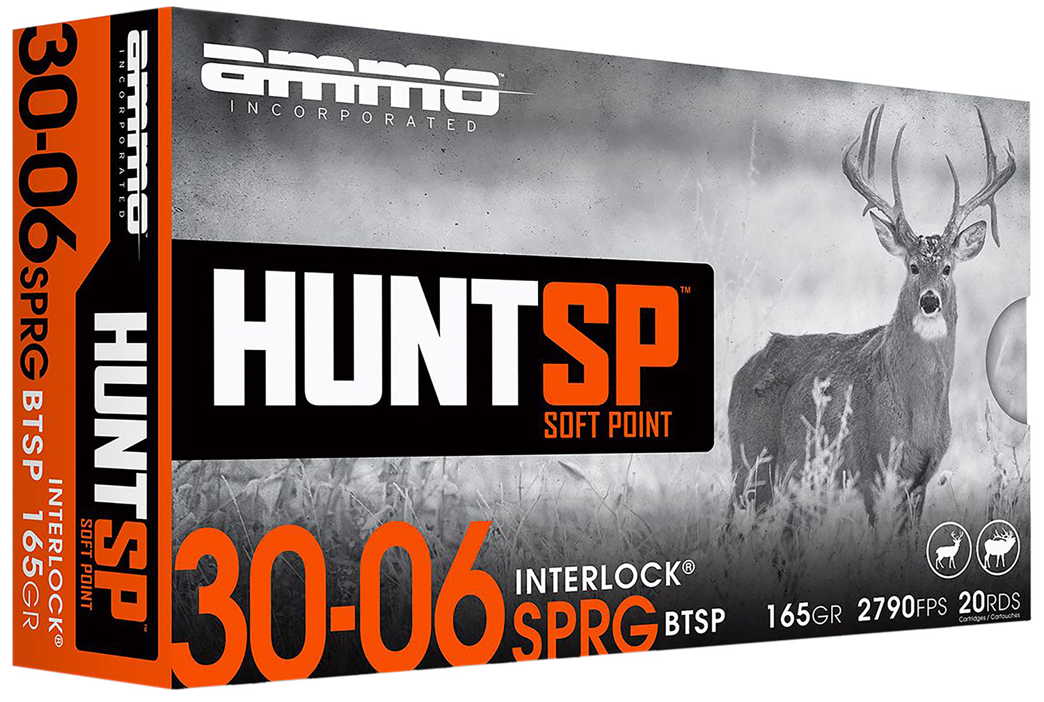 Ammo Inc Hunt .30-06 Springfield 165 gr Soft Point, 20 Rounds Per Box