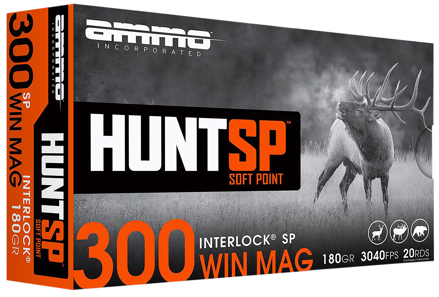 Ammo Inc .300 Winchester Magnum 180 Grain Soft Point, 20 Rounds Per Box