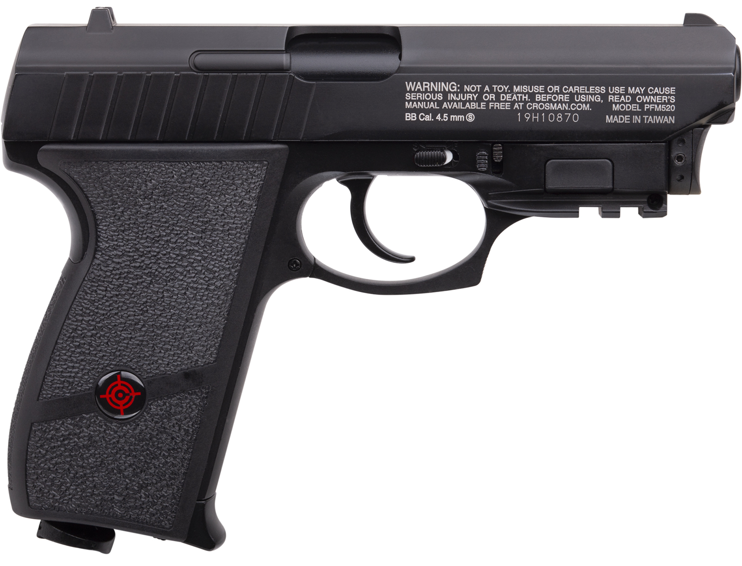 Crosman PFM520 Night Stalker 177 Caliber CO2 Air Pistol, Semi-Auto, 18-Round