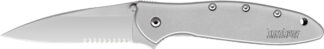 Kershaw Leek 1660ST 3 in Serrated Drop Point Folder, 14C28N Steel Blade