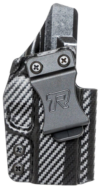ROUNDED GEAR SSRP365CFRHVAR IWB Kydex Holster, Adjustable Cant, Black, Right Hand, Belt Clip