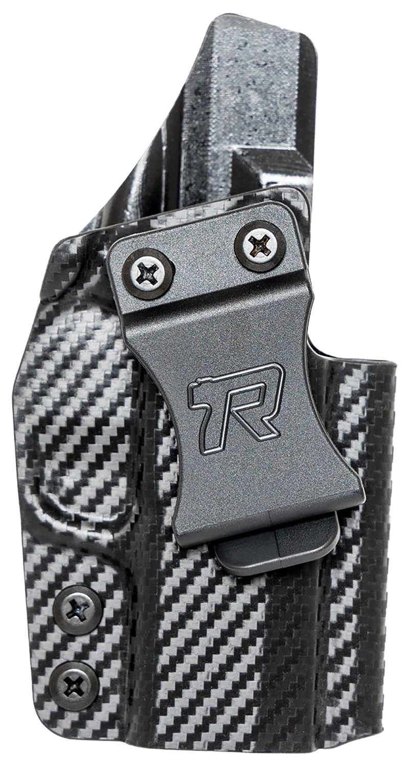 ROUNDED GEAR SSRP365CFRHVAR IWB Kydex Holster, Adjustable Cant, Black, Right Hand, Belt Clip