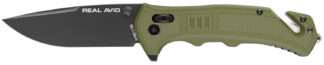 Real Avid RAV-4 Folding Drop Point Knife 3.25 in Black Oxide 8Cr13MoV Blade