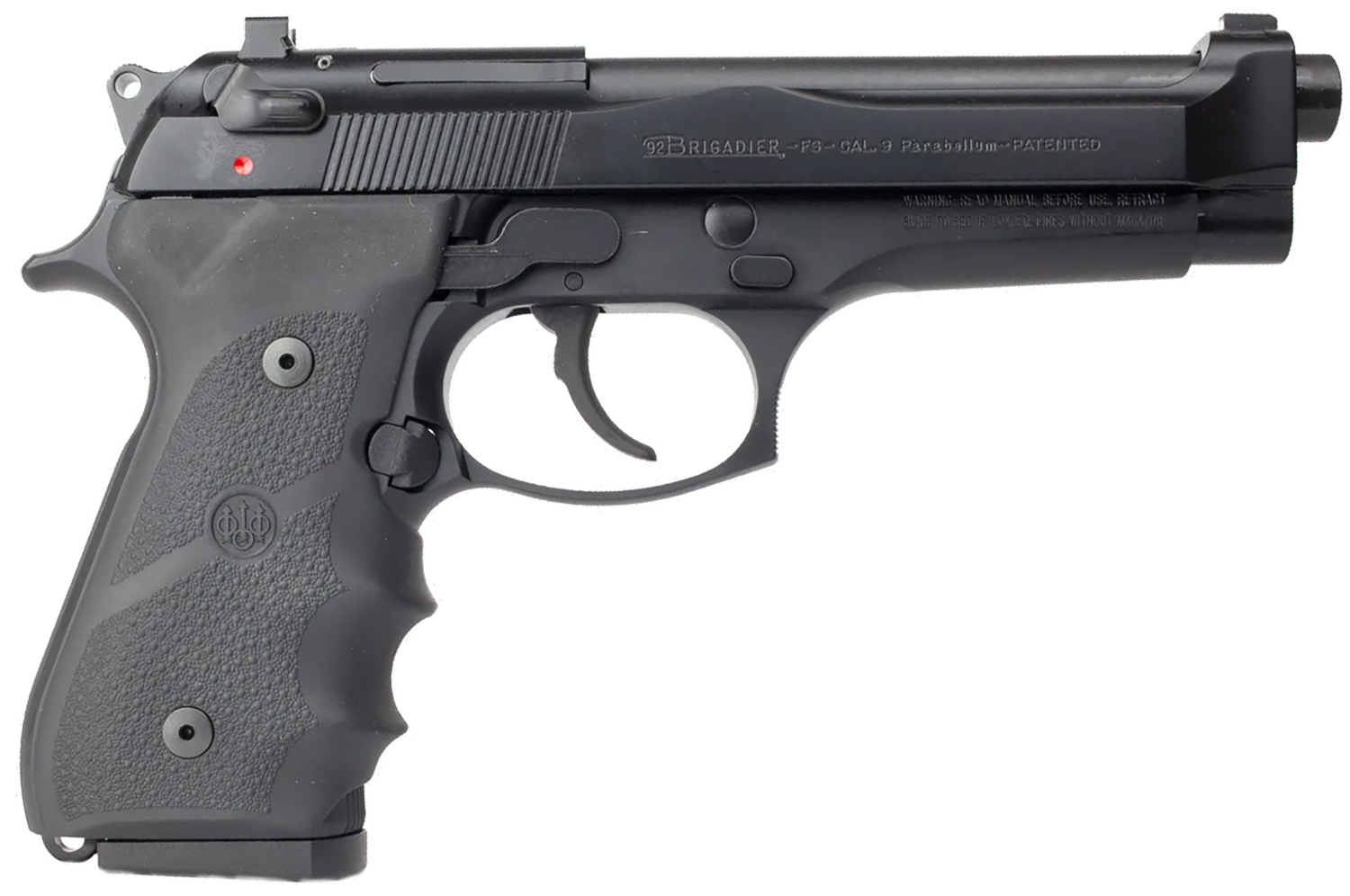 Beretta 92FS Brigadier 9mm DA/SA Semi-Auto Pistol, 4.9 in Barrel, 15+1 Rounds, Black Finish