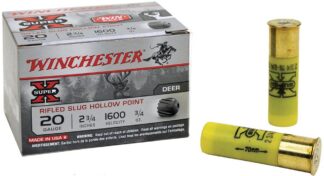 Winchester SuperX 20 Gauge 2.75 in 3/4 oz Rifled Slug Hollow Point (Foster Slug) VP