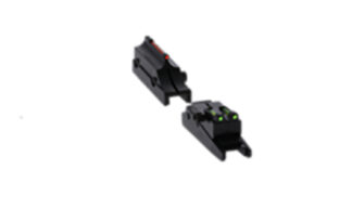Truglo TG944A Pro Magnum Gobble-Dot Turkey Front/Rear Set, Silver Red/Green Fiber Optic Black