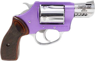 Charter Arms 53804 Off Duty Coyote 380 ACP 5rd 2" High Polished Ported Barrel & Cylinder, Lavender Aluminum Frame, Rosewood Checkered Grip, Standard Hammer