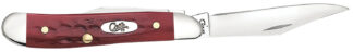 CASE Peanut Folding Knife, 2.10 in Clip Blade/1.53 in Pen Blade, Tru-Sharp SS, Old Red Bone