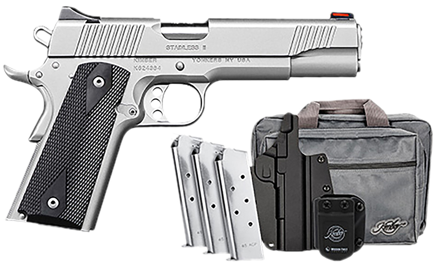 Kimber Stainless II 1911-Style Semi-Auto Pistol .45 ACP, 5 in, 7+1, Stainless/Black