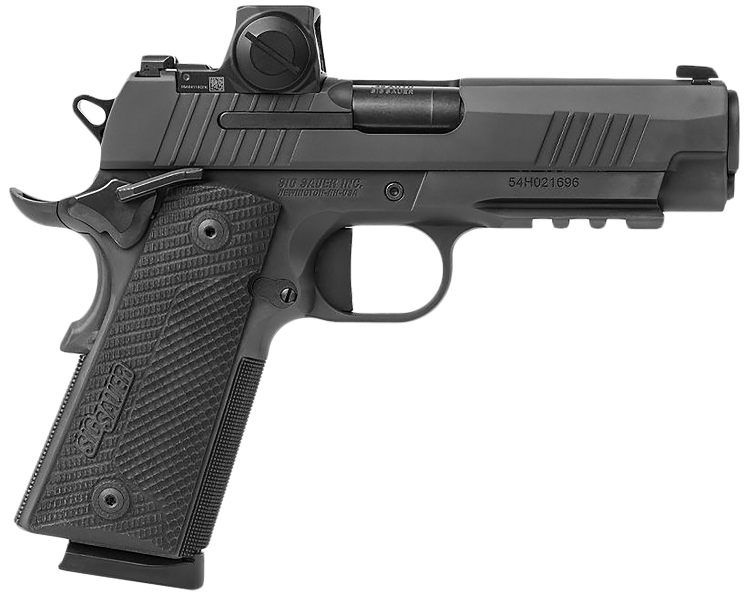 SIG SAUER 1911-X Carry .45 ACP Semi-Auto Pistol, 4.25 in, 8+1 Rounds, Black DLC Serrated Slide