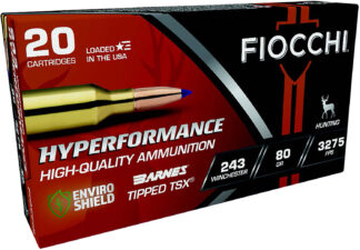 Fiocchi Hyperformance Hunt .243 Winchester 80 gr Barnes Tipped TSX, 20 Rounds