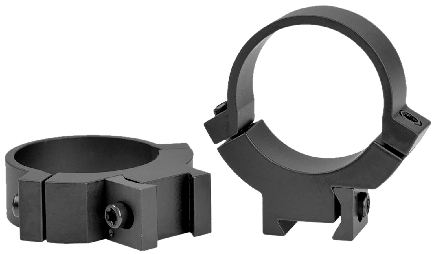 Warne 731M Rimfire 70/30 Horizontal Split 30mm Medium Matte Steel Rings, 3/8"/11mm Dovetail