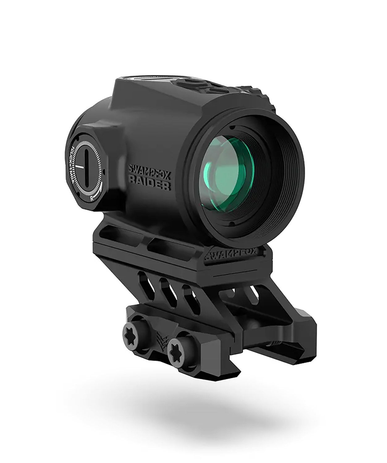 Swamp Fox Raider 1x20 Micro Prism 6 MOA Green Dot Reticle, T-2 Footprint