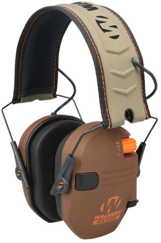 Walkers Razor Slim Electronic Muff 23 dB Over the Head Wetlands (Green and Orange)