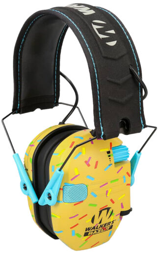 Walkers Razor Slim Electronic Muff 23 dB Over-the-Head Golden Sprinkle