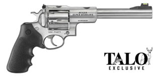 Ruger Super Redhawk .44 Magnum 7.5 in Stainless Revolver, DA/SA, Green Hi-Viz Fiber Optic Sights