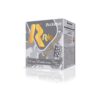 Rio Ammunition Royal Buck 12 Gauge 2.75 in #1 Buck Shot, 9 Pellets, 25 Rounds