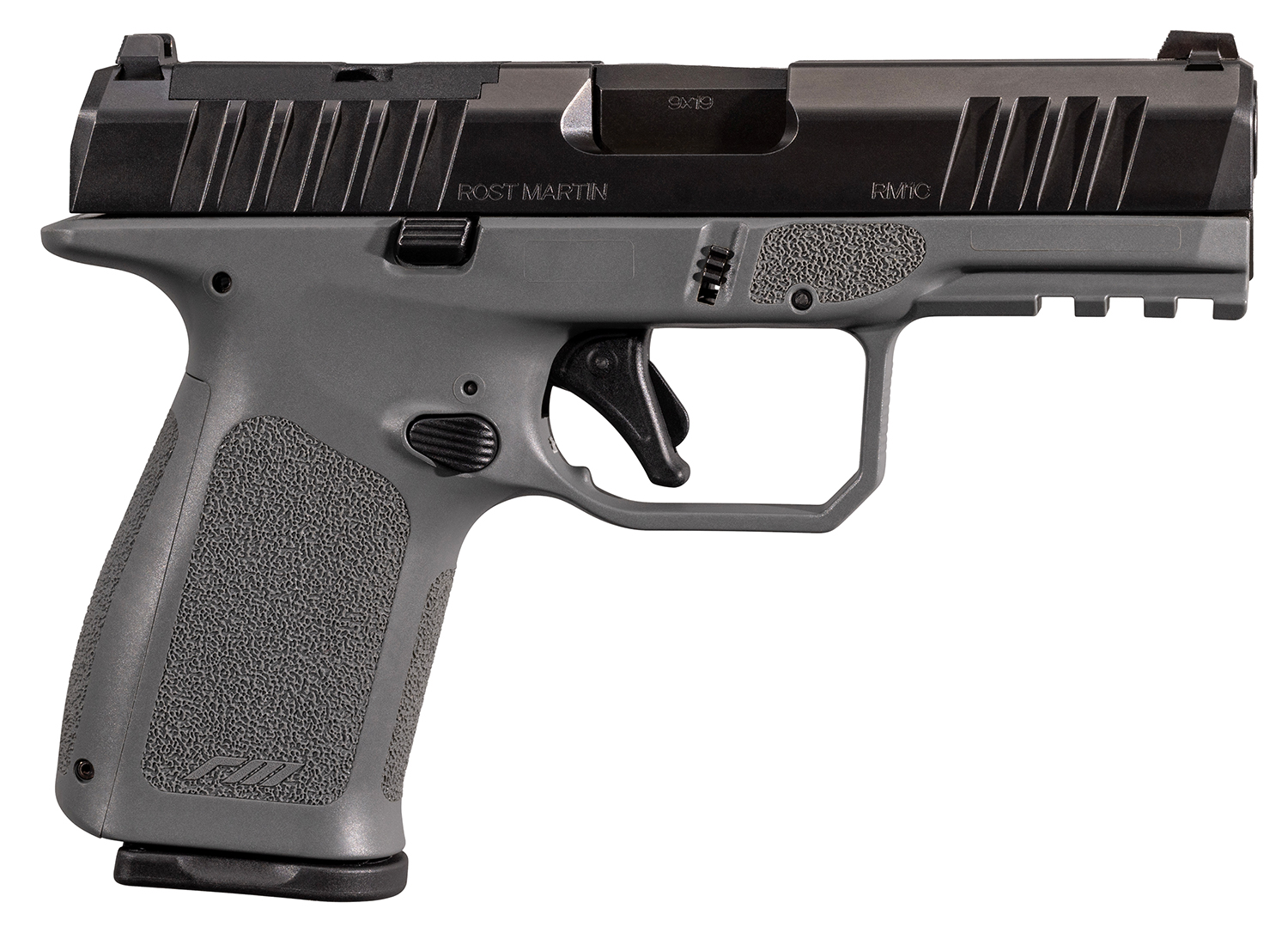 Rost Martin RM1C 9mm Striker-Fired Pistol, 4 in Barrel, 10+1, Gray, Optic-Ready Comped