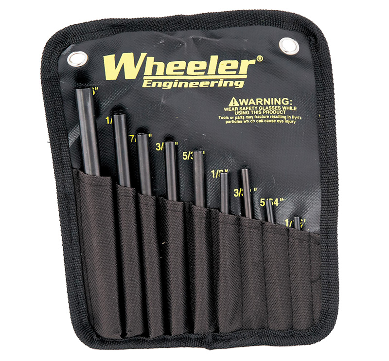 Wheeler Engineering Roll Pin Starter Set Punch Set, 9-Piece